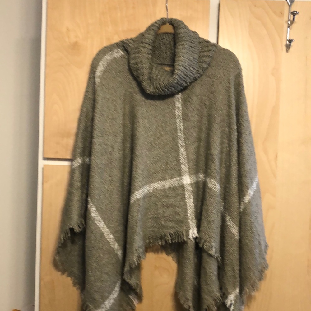 Very soft acrylic looks and feels like cashmere poncho